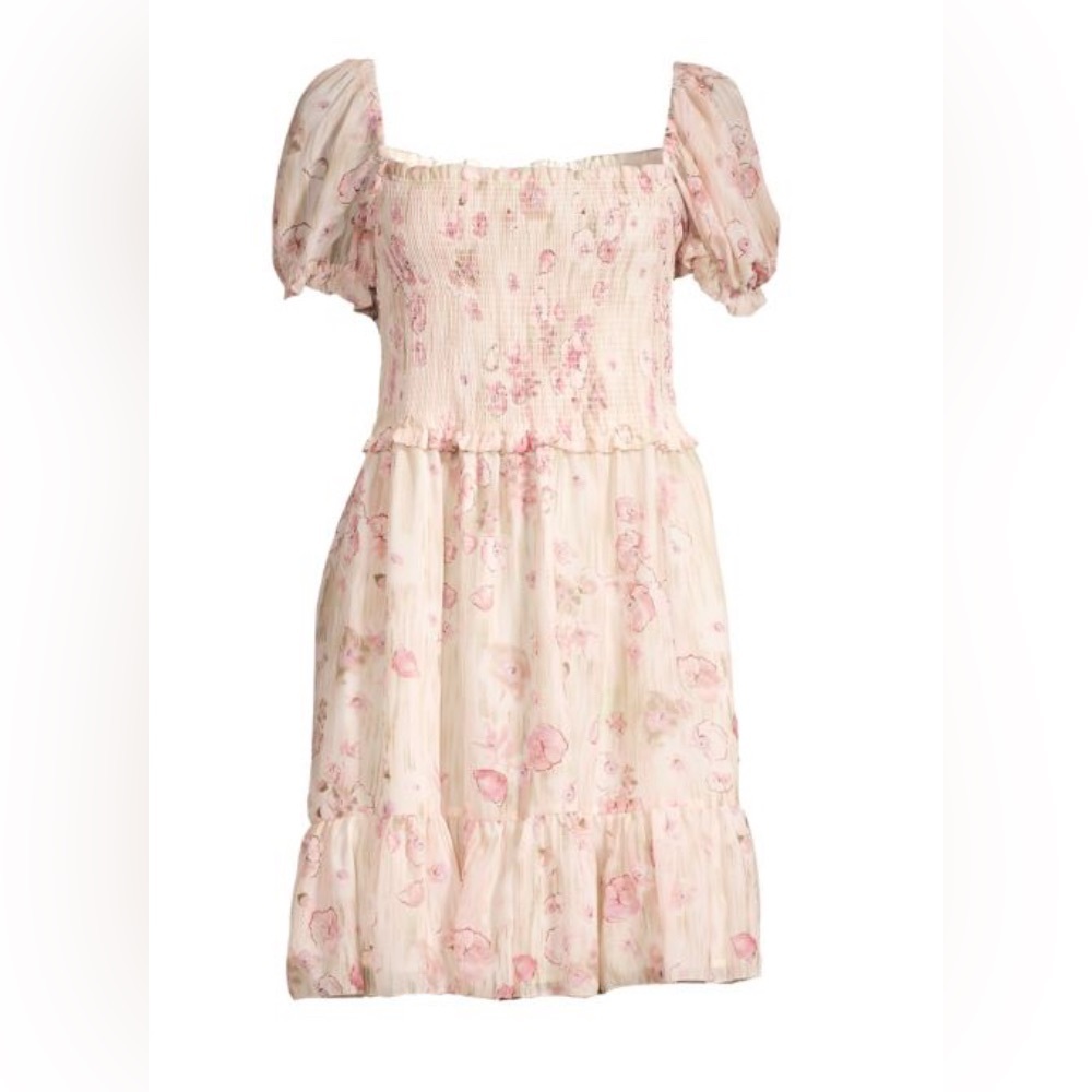 Black Tape DEX
Floral-Print Smocked Mini Dress